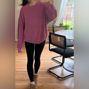 Abercrombie Dark Pink Oversized Sunday Crew